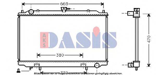 AKS DASIS 070056N Радіатор, охолодження двигуна