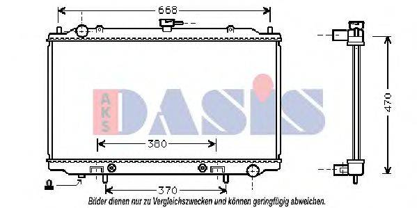 AKS DASIS 070057N Радіатор, охолодження двигуна