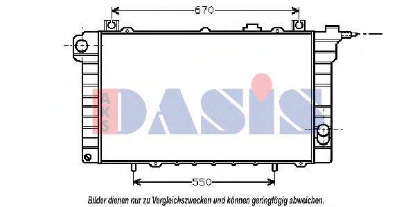 AKS DASIS 070058N Радіатор, охолодження двигуна