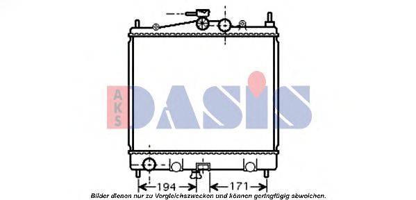 AKS DASIS 070078N Радіатор, охолодження двигуна