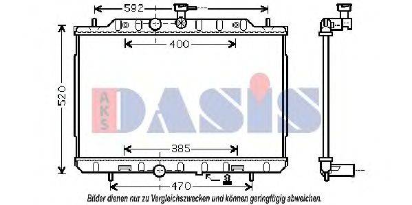 AKS DASIS 070149N Радіатор, охолодження двигуна