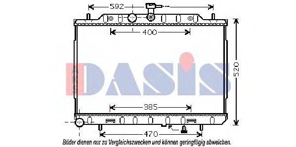 AKS DASIS 070152N Радіатор, охолодження двигуна