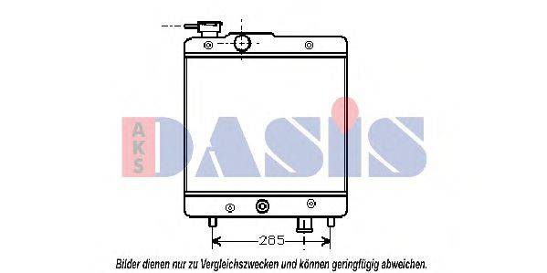 AKS DASIS 080020N Радіатор, охолодження двигуна