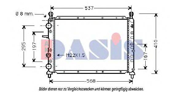 AKS DASIS 080340N Радіатор, охолодження двигуна