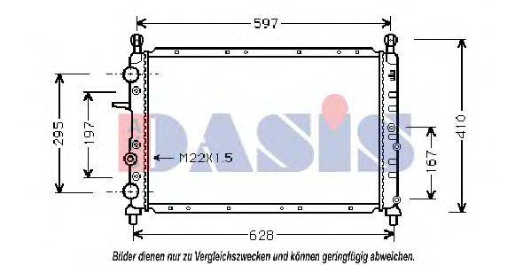 AKS DASIS 080650N Радіатор, охолодження двигуна