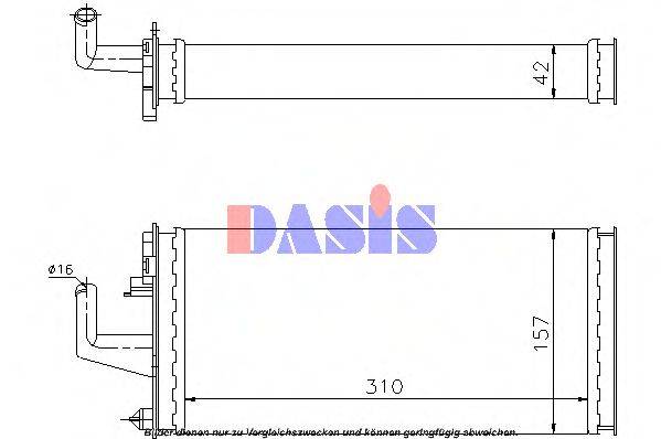 AKS DASIS 089190N Теплообмінник, опалення салону