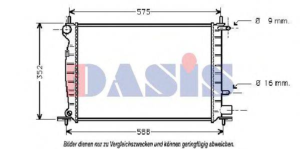 AKS DASIS 091350N Радіатор, охолодження двигуна