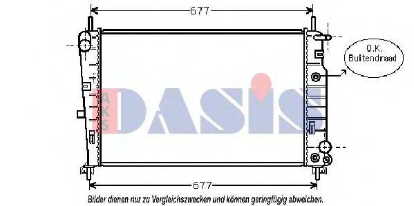 AKS DASIS 091530N Радіатор, охолодження двигуна