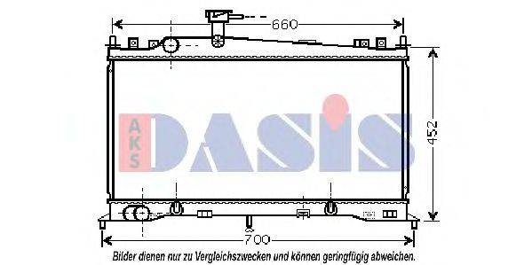 AKS DASIS 110034N Радіатор, охолодження двигуна