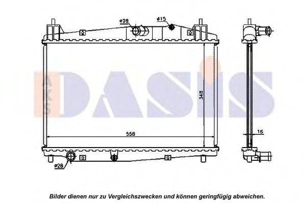 AKS DASIS 110072N Радіатор, охолодження двигуна