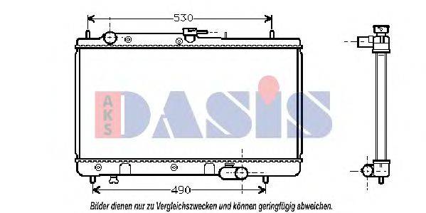 AKS DASIS 110480N Радіатор, охолодження двигуна