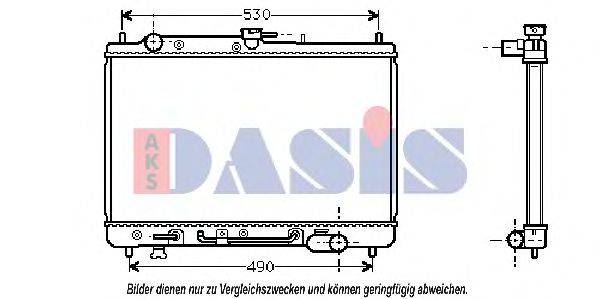 AKS DASIS 110690N Радіатор, охолодження двигуна