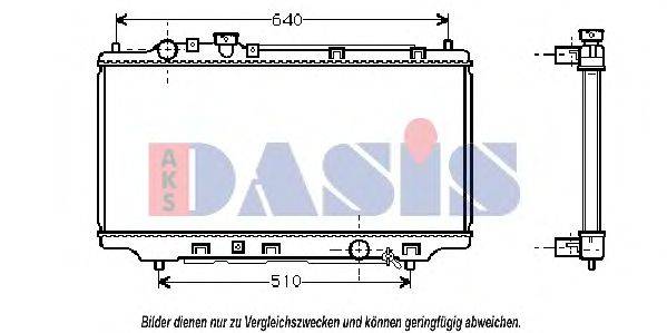 AKS DASIS 119532N Радіатор, охолодження двигуна