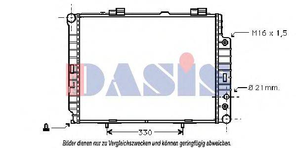 AKS DASIS 122530N Радіатор, охолодження двигуна