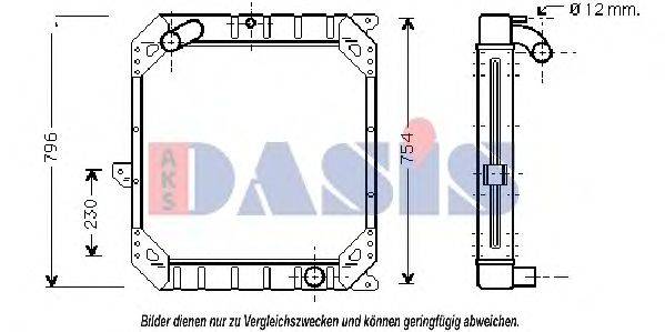 AKS DASIS 131340T Радіатор, охолодження двигуна