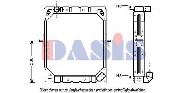 AKS DASIS 131500N Радіатор, охолодження двигуна