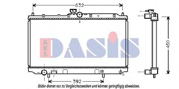 AKS DASIS 140048N Радіатор, охолодження двигуна