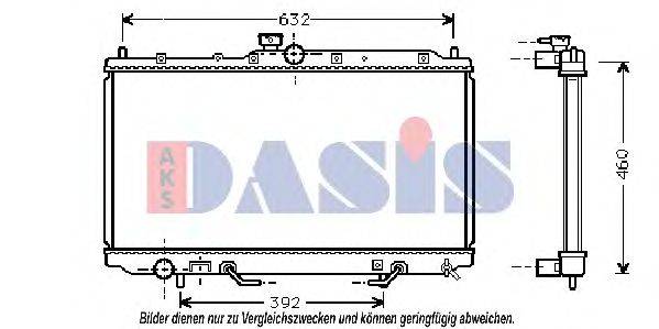 AKS DASIS 140056N Радіатор, охолодження двигуна