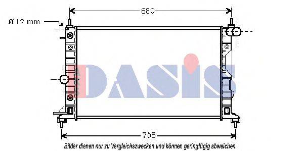 AKS DASIS 150022N Радіатор, охолодження двигуна