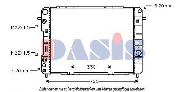 AKS DASIS 150042N Радіатор, охолодження двигуна