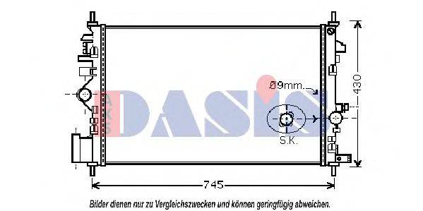 AKS DASIS 150093N Радіатор, охолодження двигуна