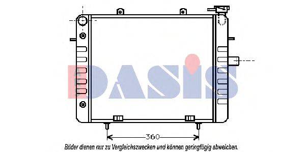 AKS DASIS 150180N Радіатор, охолодження двигуна