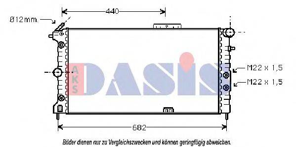 AKS DASIS 151190N Радіатор, охолодження двигуна