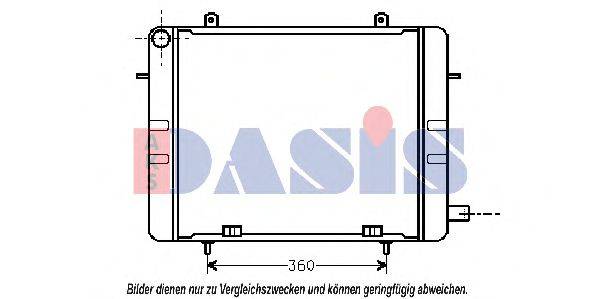 AKS DASIS 151710N Радіатор, охолодження двигуна