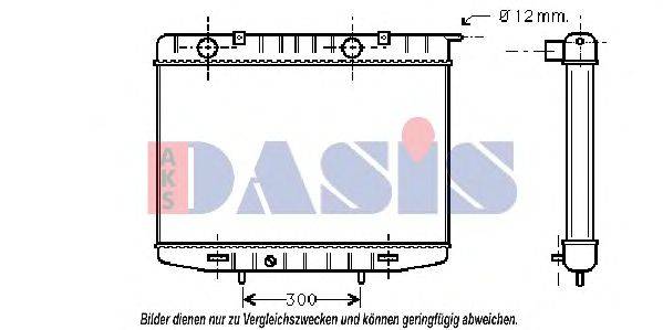 AKS DASIS 151800N Радіатор, охолодження двигуна