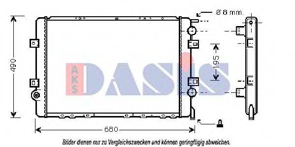 AKS DASIS 181780N Радіатор, охолодження двигуна