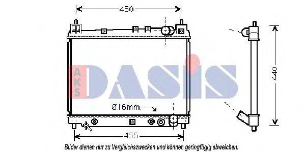 AKS DASIS 210031N Радіатор, охолодження двигуна