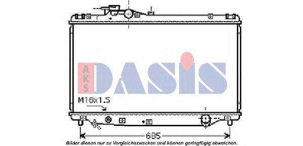 AKS DASIS 210138N Радіатор, охолодження двигуна