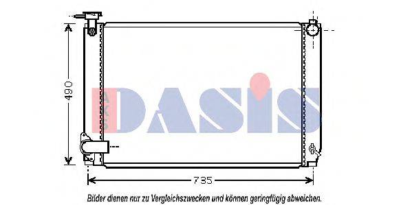 AKS DASIS 210204N Радіатор, охолодження двигуна