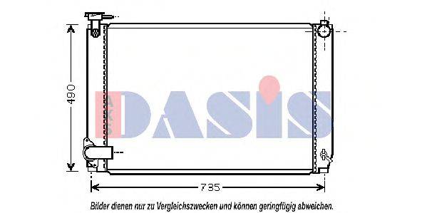 AKS DASIS 210205N Радіатор, охолодження двигуна