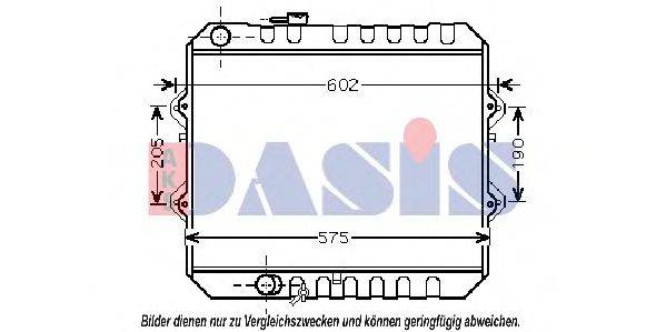 AKS DASIS 210207N Радіатор, охолодження двигуна