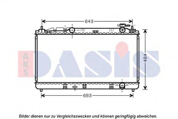 AKS DASIS 210234N Радіатор, охолодження двигуна