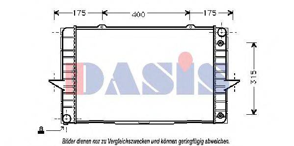 AKS DASIS 220530N Радіатор, охолодження двигуна