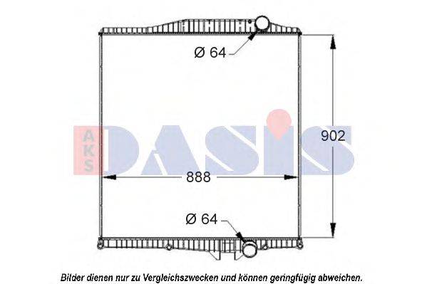 AKS DASIS 280110S Радіатор, охолодження двигуна