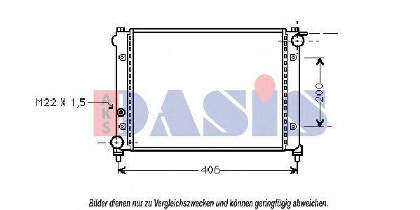 AKS DASIS 330010N Радіатор, охолодження двигуна