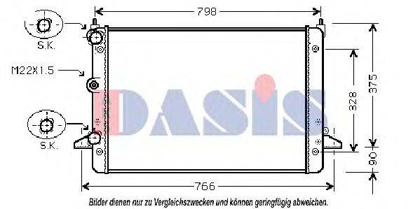 AKS DASIS 330013N Радіатор, охолодження двигуна