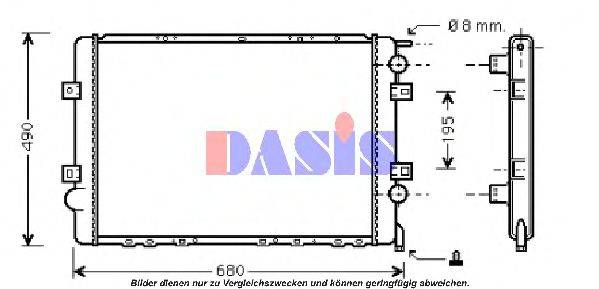 AKS DASIS 390001N Радіатор, охолодження двигуна