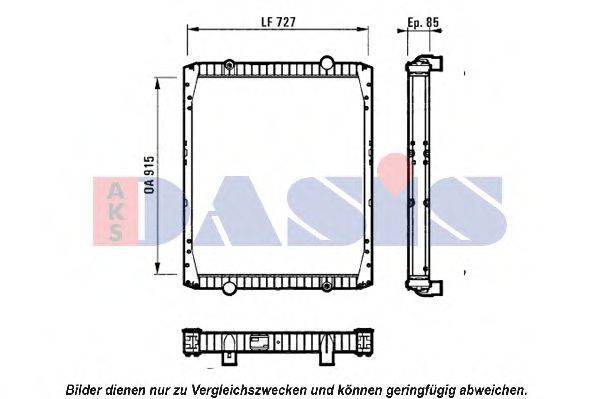 AKS DASIS 390011N Радіатор, охолодження двигуна