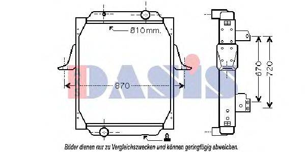 AKS DASIS 390018N Радіатор, охолодження двигуна