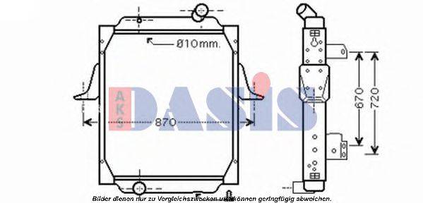 AKS DASIS 390022N Радіатор, охолодження двигуна