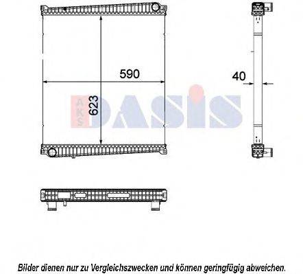 AKS DASIS 390041N Радіатор, охолодження двигуна