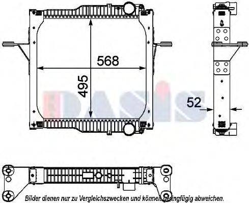 AKS DASIS 390042N Радіатор, охолодження двигуна