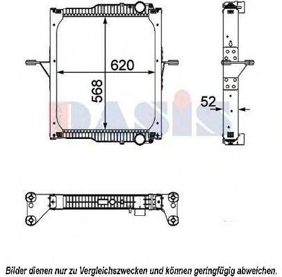 AKS DASIS 390043N Радіатор, охолодження двигуна