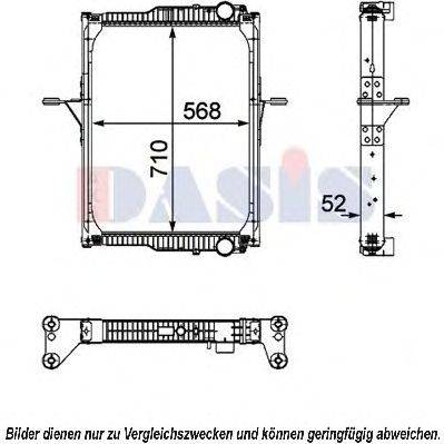 AKS DASIS 390044N Радіатор, охолодження двигуна