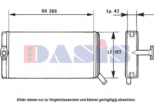 AKS DASIS 399040N Теплообмінник, опалення салону