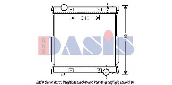 AKS DASIS 400015N Радіатор, охолодження двигуна